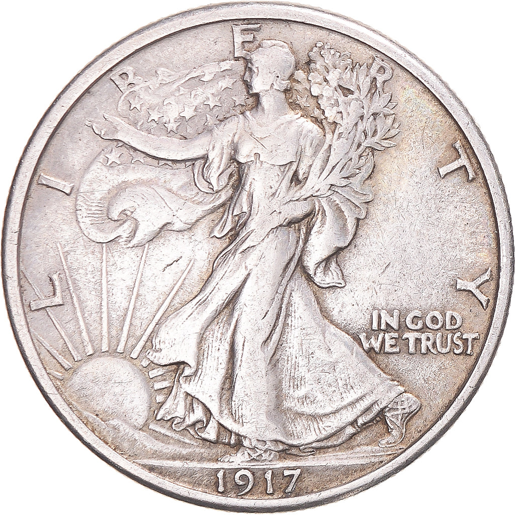 Monnaie, États-Unis, Walking Liberty Half Dollar, 1917, U.S. Mint