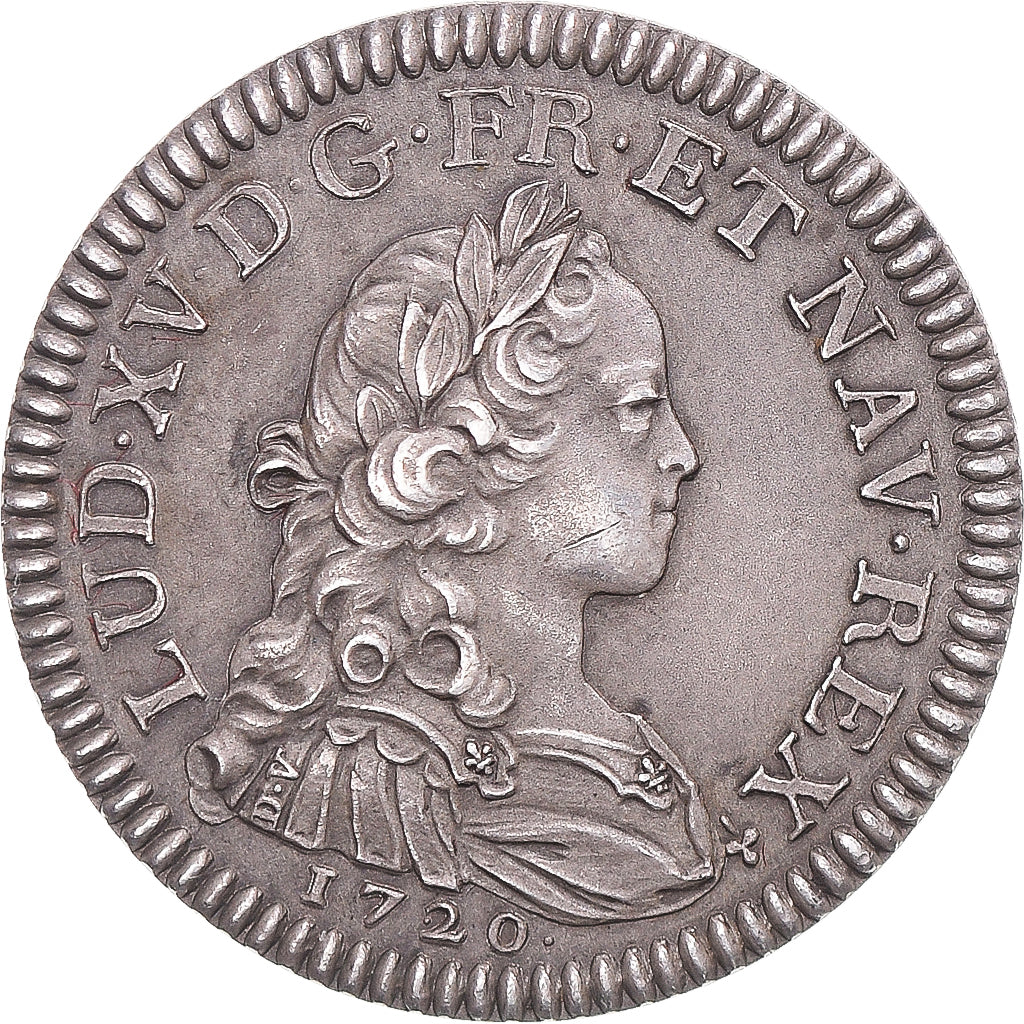 France, Token, Essai au type de Louis XV, après 1880, AU(55-58), Silver