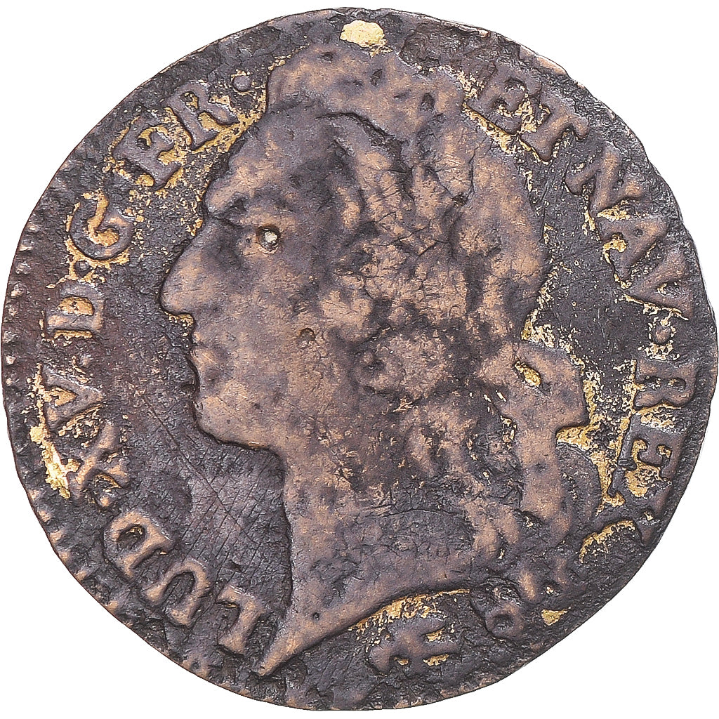 Monnaie, France, louis d'or au bandeau, 1753, Lyon, FAUX, TB+, Gold plated