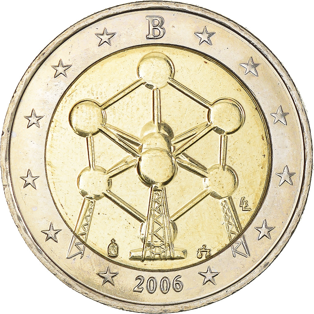 België, 2 Euro, Atomium, 2006, Brussels, NIEUW, Bi-Metallic, KM:241