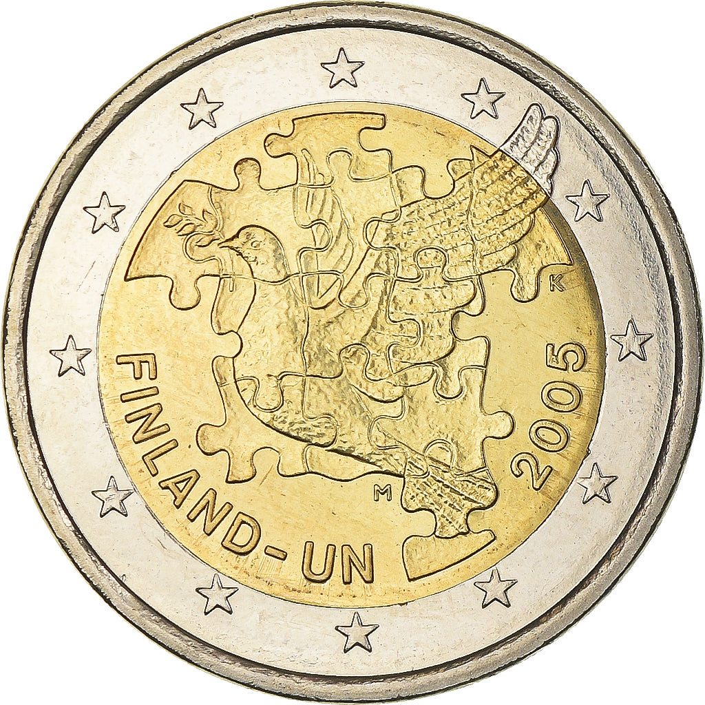 Finland, 2 Euro, 60th Anniversary, 2005, Vantaa, UNC, Bi-Metallic, KM:119