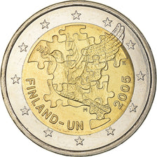 Finland, 2 Euro, 60th Anniversary, 2005, Vantaa, UNC, Bi-Metallic, KM:119