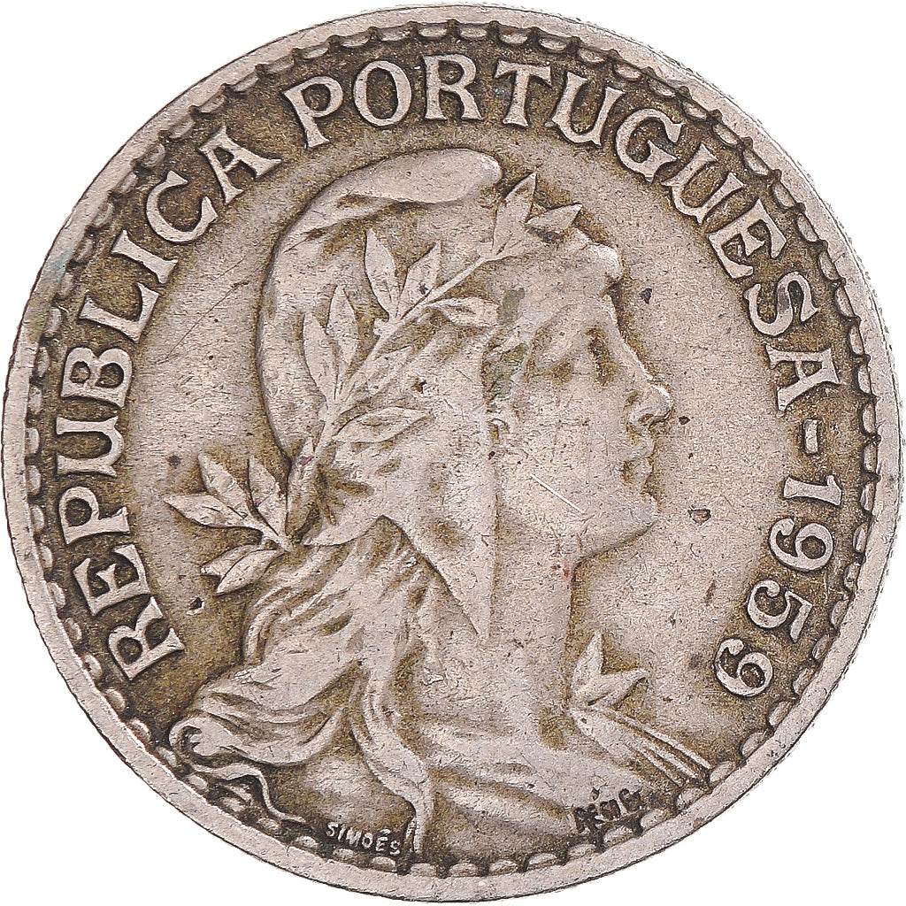Munten, Portugal, Escudo, 1959, ZF, Cupro-nikkel, KM:578