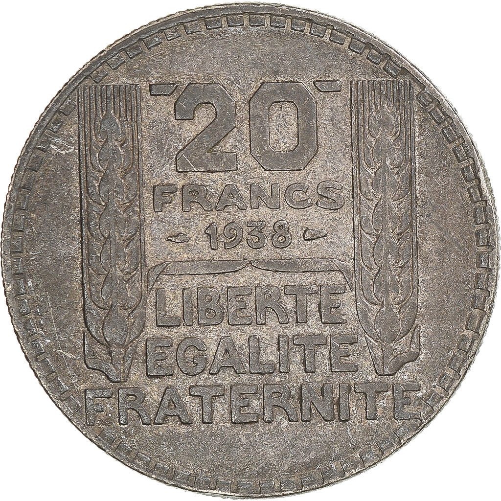 Monnaie, France, Turin, 20 Francs, 1938, Paris, TTB, Argent, Gadoury:852, KM:879