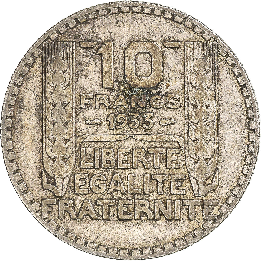 Coin, France, Turin, 10 Francs, 1933, Paris, VF(30-35), Silver, KM:878