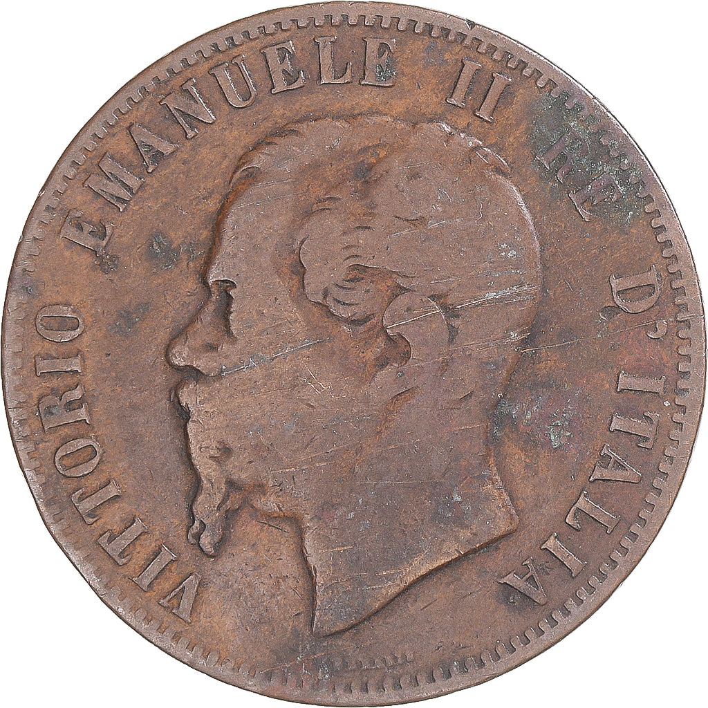 Coin, Italy, Vittorio Emanuele II, 10 Centesimi, 1866, Birmingham, VF(30-35)