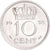 Coin, Netherlands, Juliana, 10 Cents, 1956, AU(50-53), Nickel, KM:182