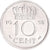 Moneta, Holandia, Juliana, 10 Cents, 1958, AU(50-53), Nikiel, KM:182