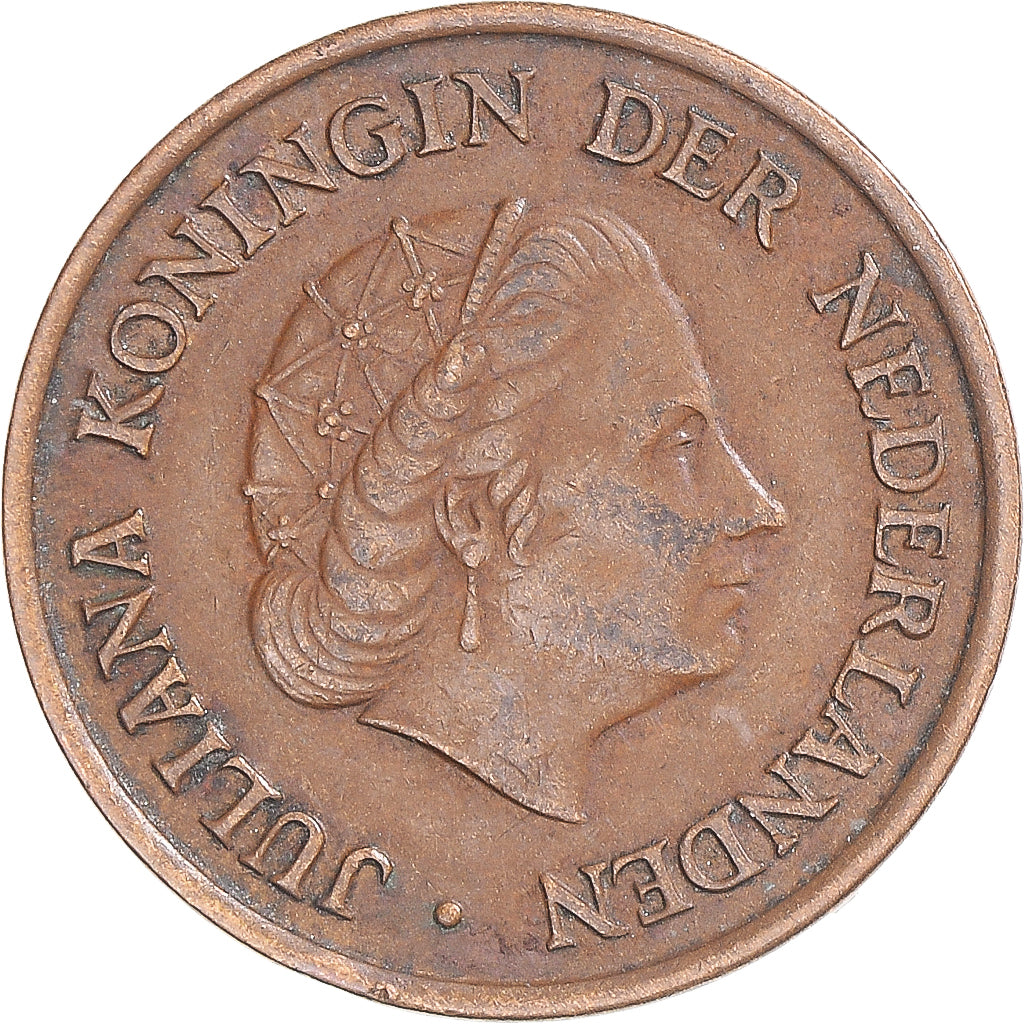Munten, Nederland, Juliana, 5 Cents, 1954, ZF+, Koper, KM:181