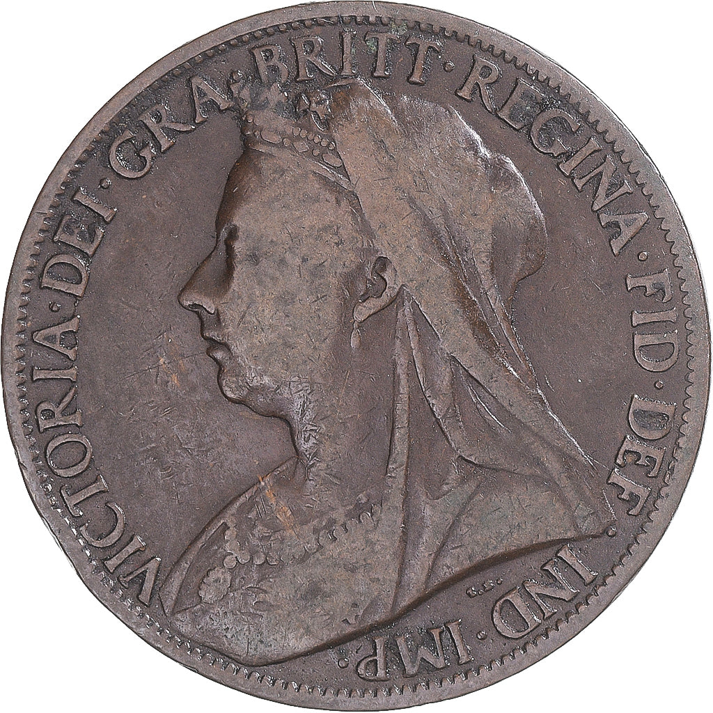 Coin, Great Britain, Victoria, Penny, 1901, VF(30-35), Copper, KM:790
