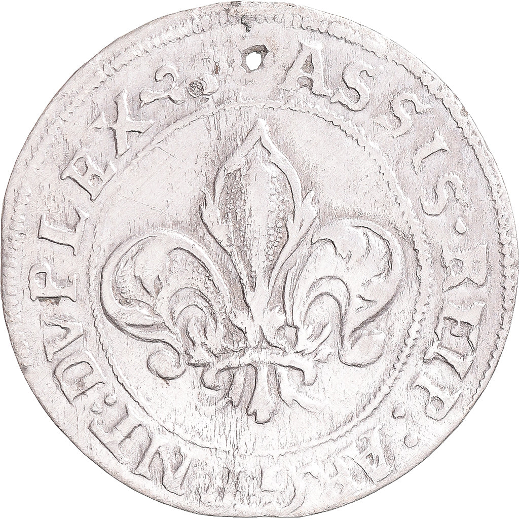 Coin, France, 12 Kreuzer, 1615-1623, Strasbourg, Holed, EF(40-45), Silver