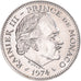 Moneta, Monaco, Rainier III, 5 Francs, 1974, Sowa, AU(55-58), Miedź-Nikiel