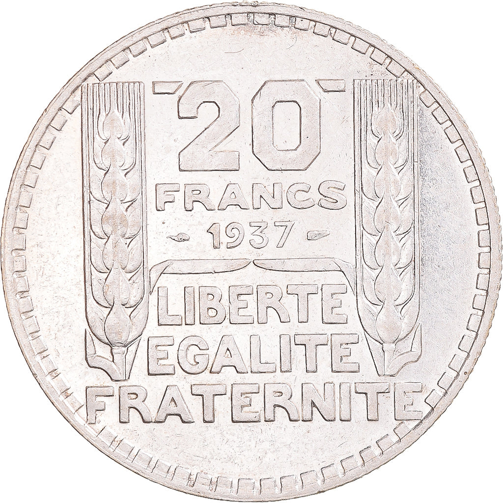 Coin, France, Turin, 20 Francs, 1937, Paris, AU(50-53), Silver, KM:879