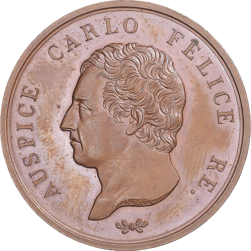 Italy, Medal, Carlo Felice, 1828, Savoia, MS(60-62), Bronze
