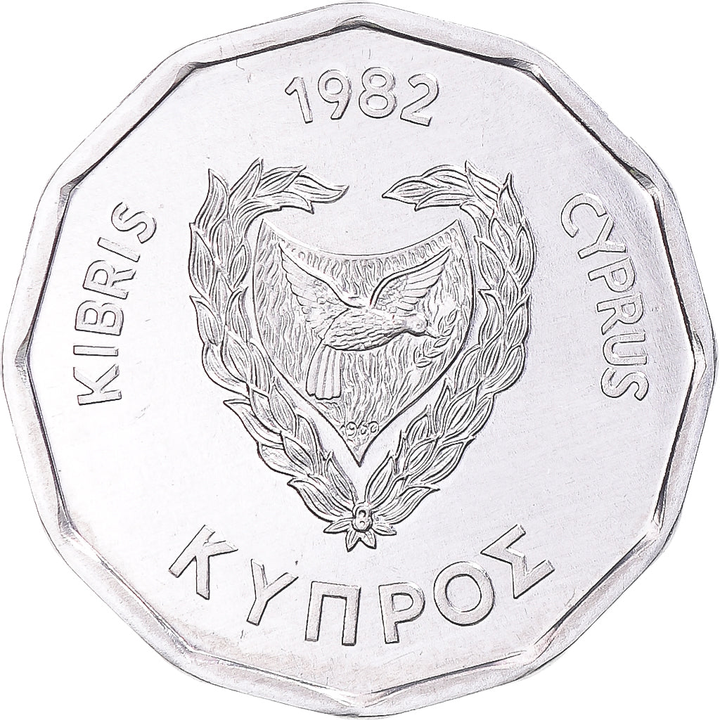 Moneda, Chipre, 5 Mils, 1982, Monnaie de Paris, ESSAI, FDC, Aluminio, KM:50.2
