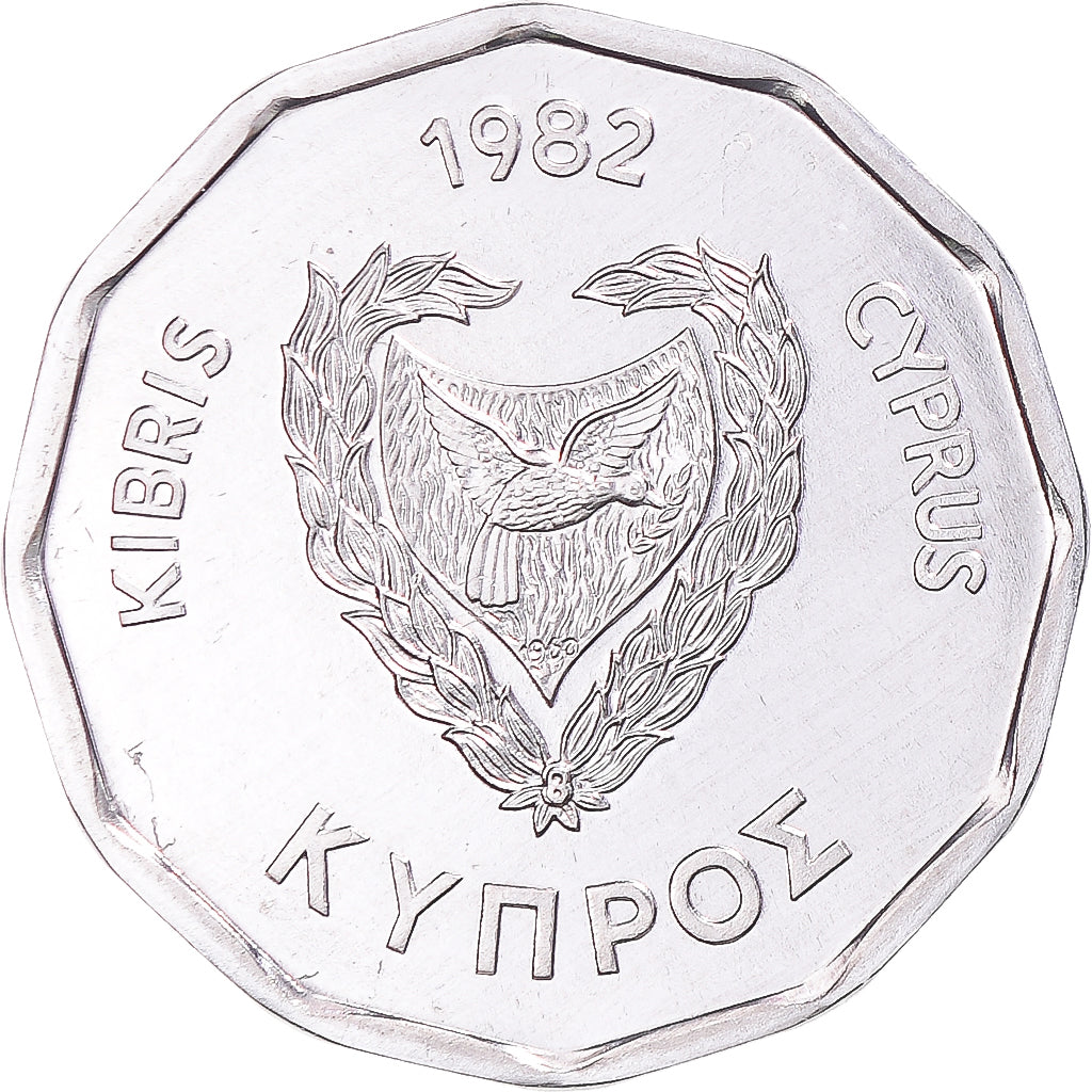 Moneda, Chipre, 5 Mils, 1982, Monnaie de Paris, ESSAI, FDC, Aluminio, KM:50.2