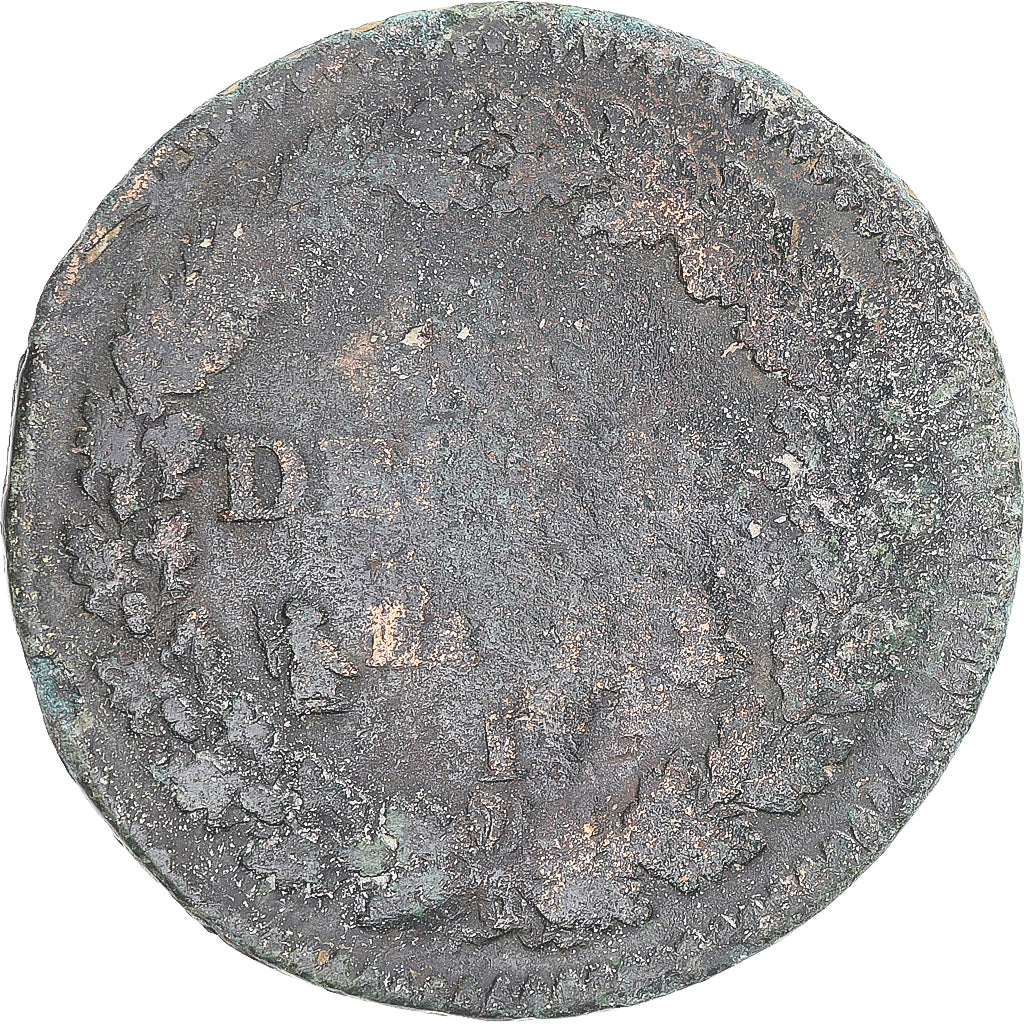 Moneta, Francia, Dupré, Decime, Limoges, MB, Rame, Gadoury:187/187a