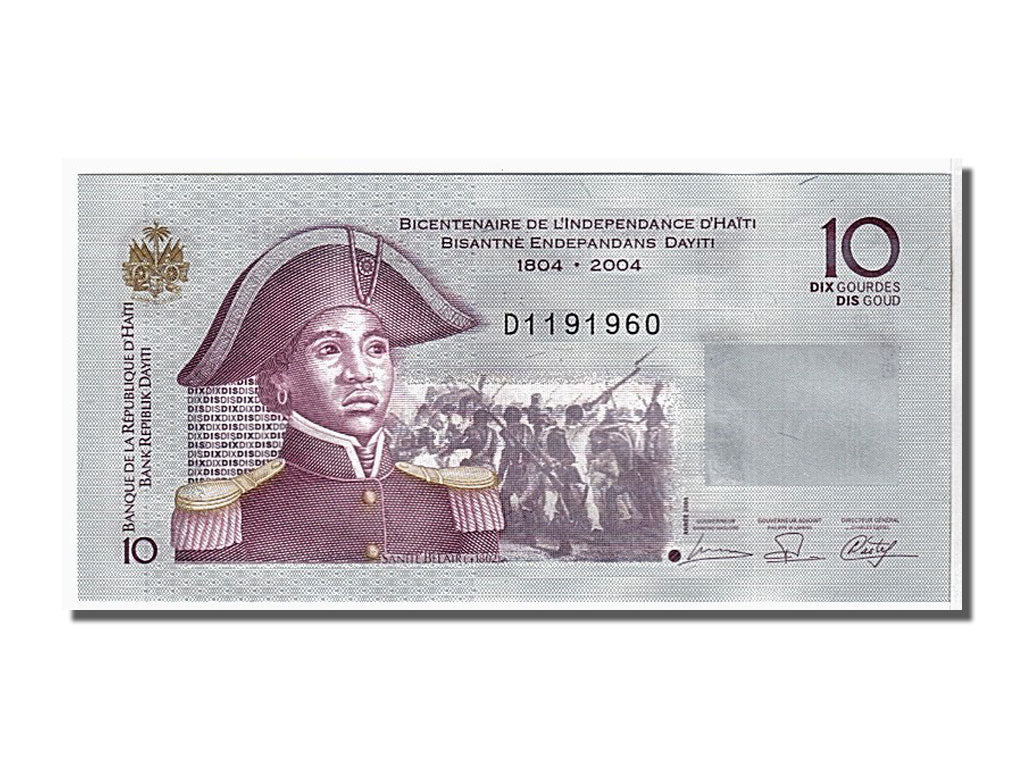 Banknote, Haiti, 10 Gourdes, 2006, UNC(65-70)