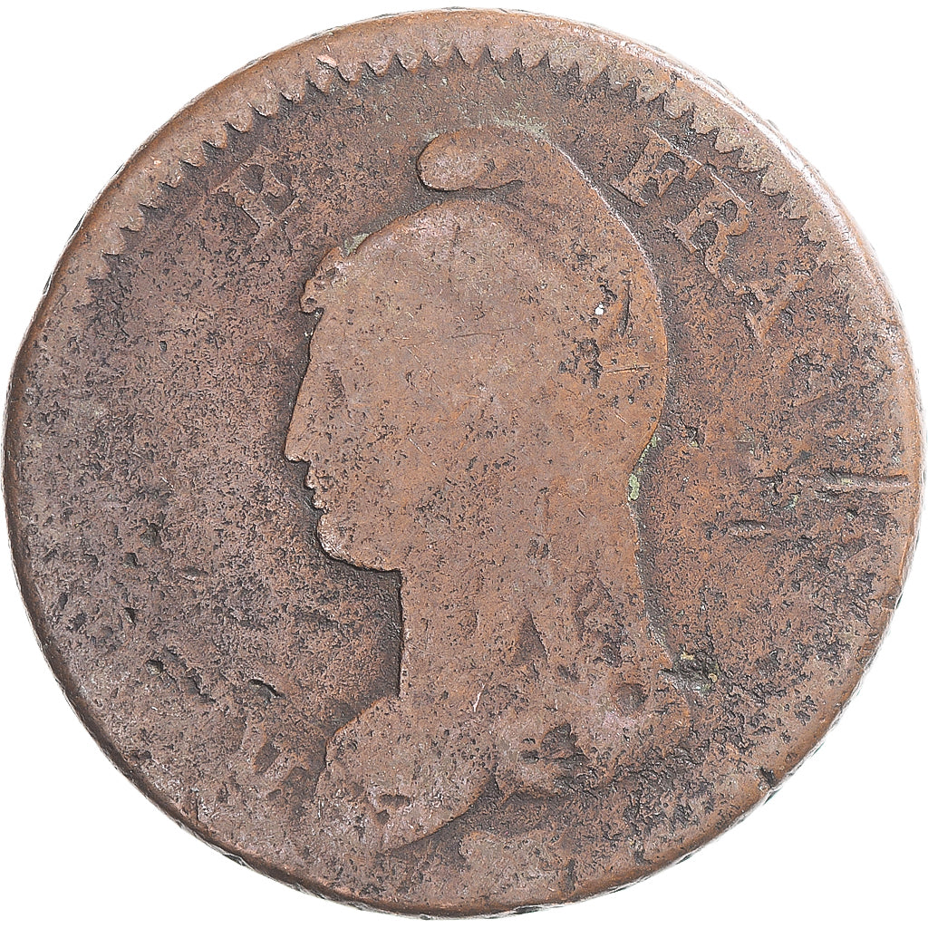 Coin, France, Dupré, Decime, AN 8, Bordeaux, VF(20-25), Copper, Gadoury:187a