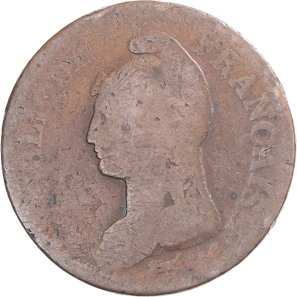 Coin, France, Dupré, Decime, AN 8, Bordeaux, VF(20-25), Copper, Gadoury:187a