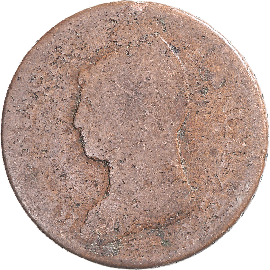 Coin, France, Dupré, Decime, Strasbourg, VF(20-25), Copper, Gadoury:187/187a