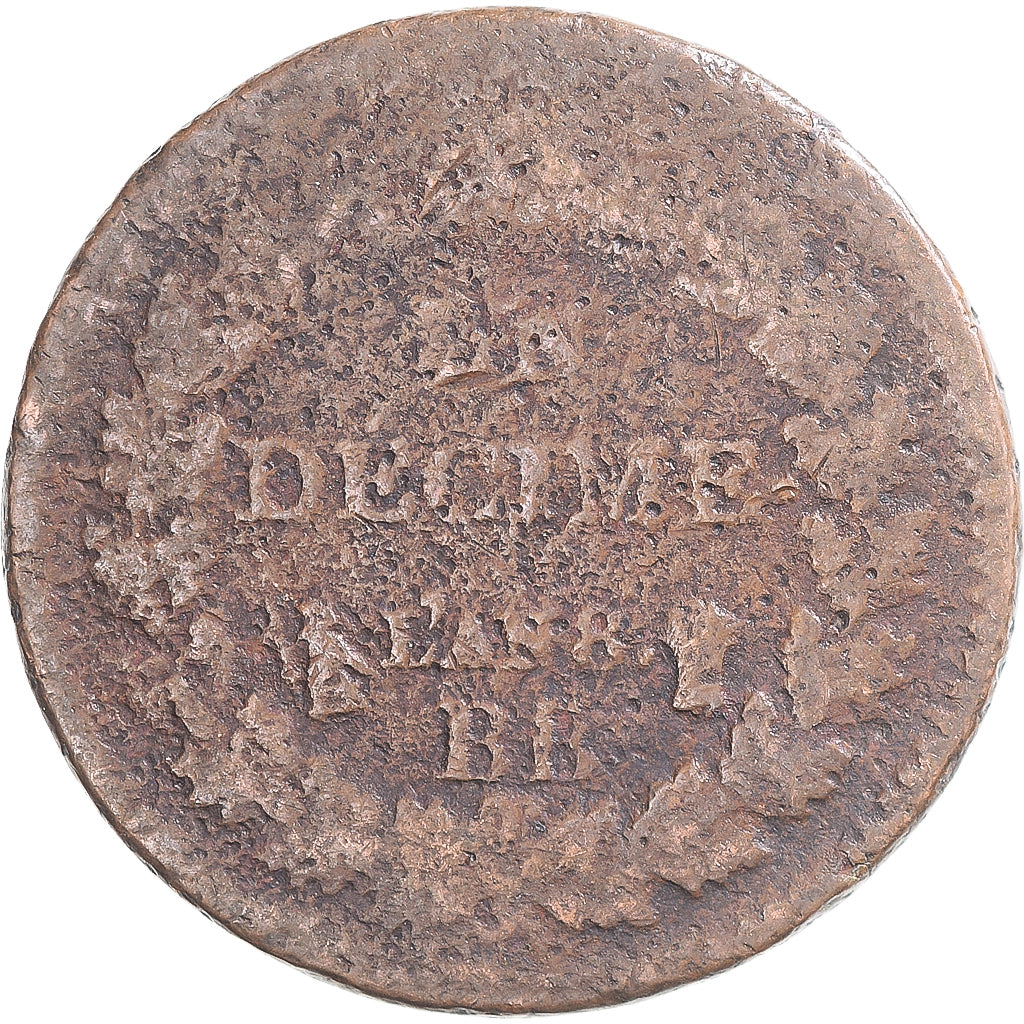 Coin, France, Dupré, Decime, AN 8, Strasbourg, VG(8-10), Copper, Gadoury:187a