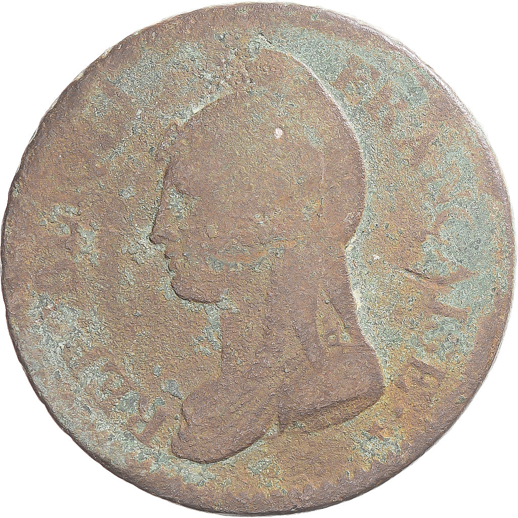 Coin, France, Dupré, Decime, AN 8, Strasbourg, F(12-15), Copper, Gadoury:187a