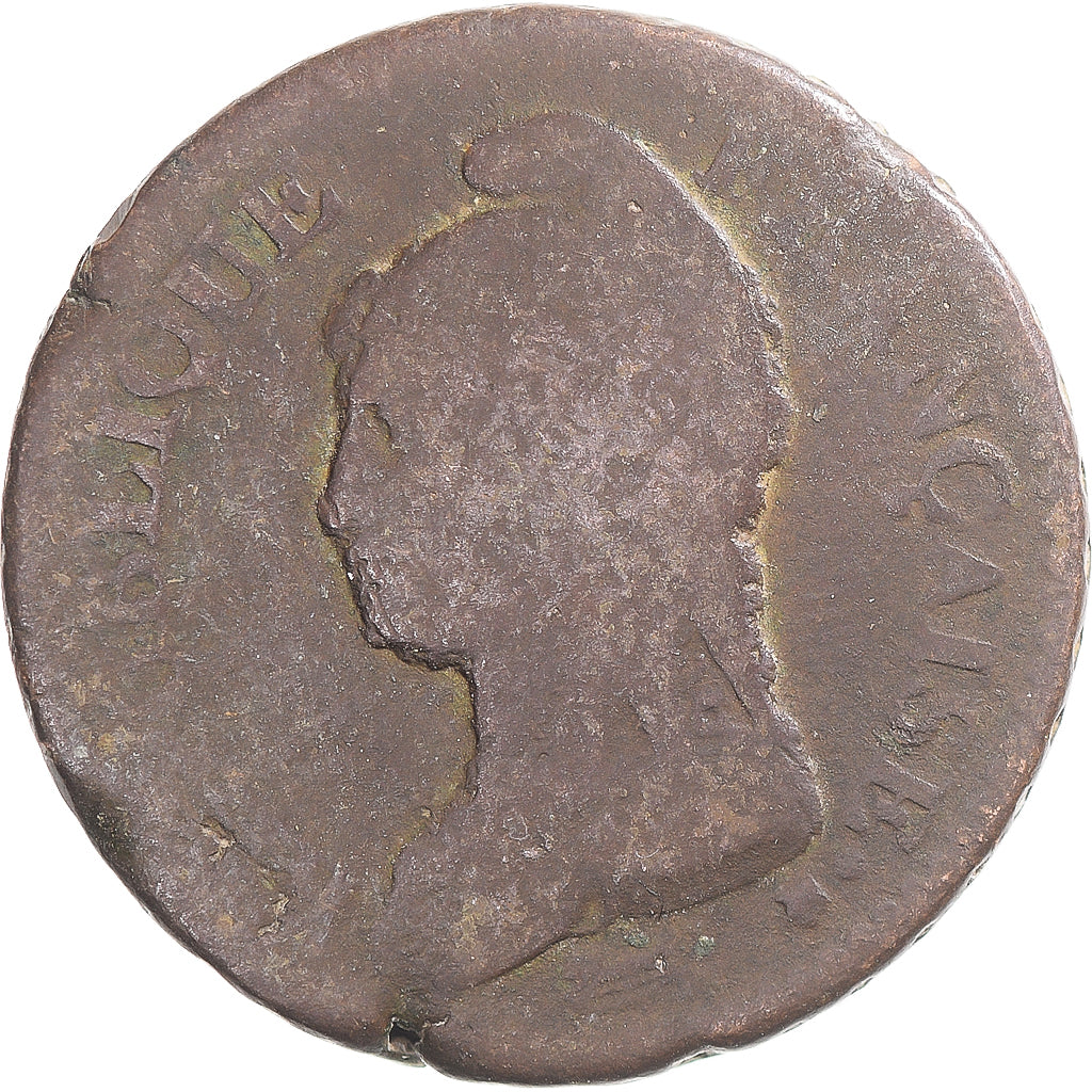 Coin, France, Dupré, Decime, AN 8, Strasbourg, VF(30-35), Copper, Gadoury:187a