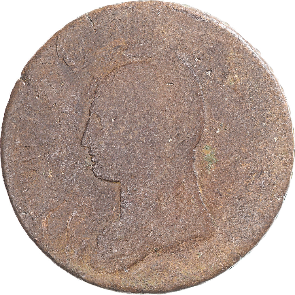 Coin, France, Dupré, Decime, AN 8, Strasbourg, F(12-15), Copper, Gadoury:187a