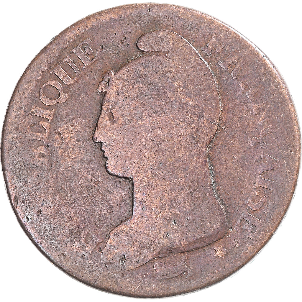 Coin, France, Dupré, Decime, AN 8, Strasbourg, VF(20-25), Copper, Gadoury:187a