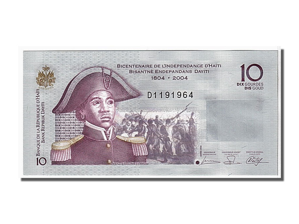 Banknote, Haiti, 10 Gourdes, 2006, UNC(65-70)
