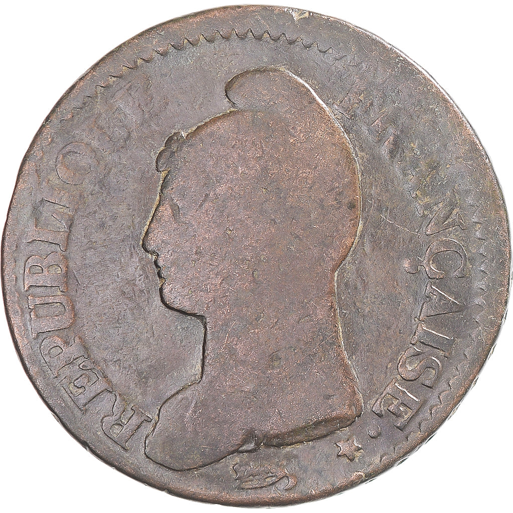 Coin, France, Dupré, Decime, VF(20-25), Copper, Gadoury:187/187a