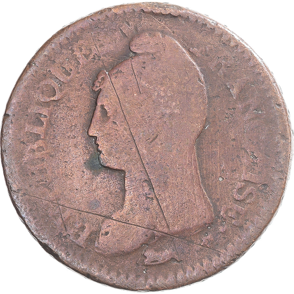 Coin, France, Dupré, Decime, VF(20-25), Copper, Gadoury:187/187a
