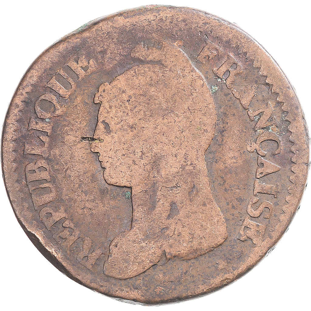 Moeda, França, Dupré, Decime, Metz, VF(20-25), Cobre, Gadoury:187/187a