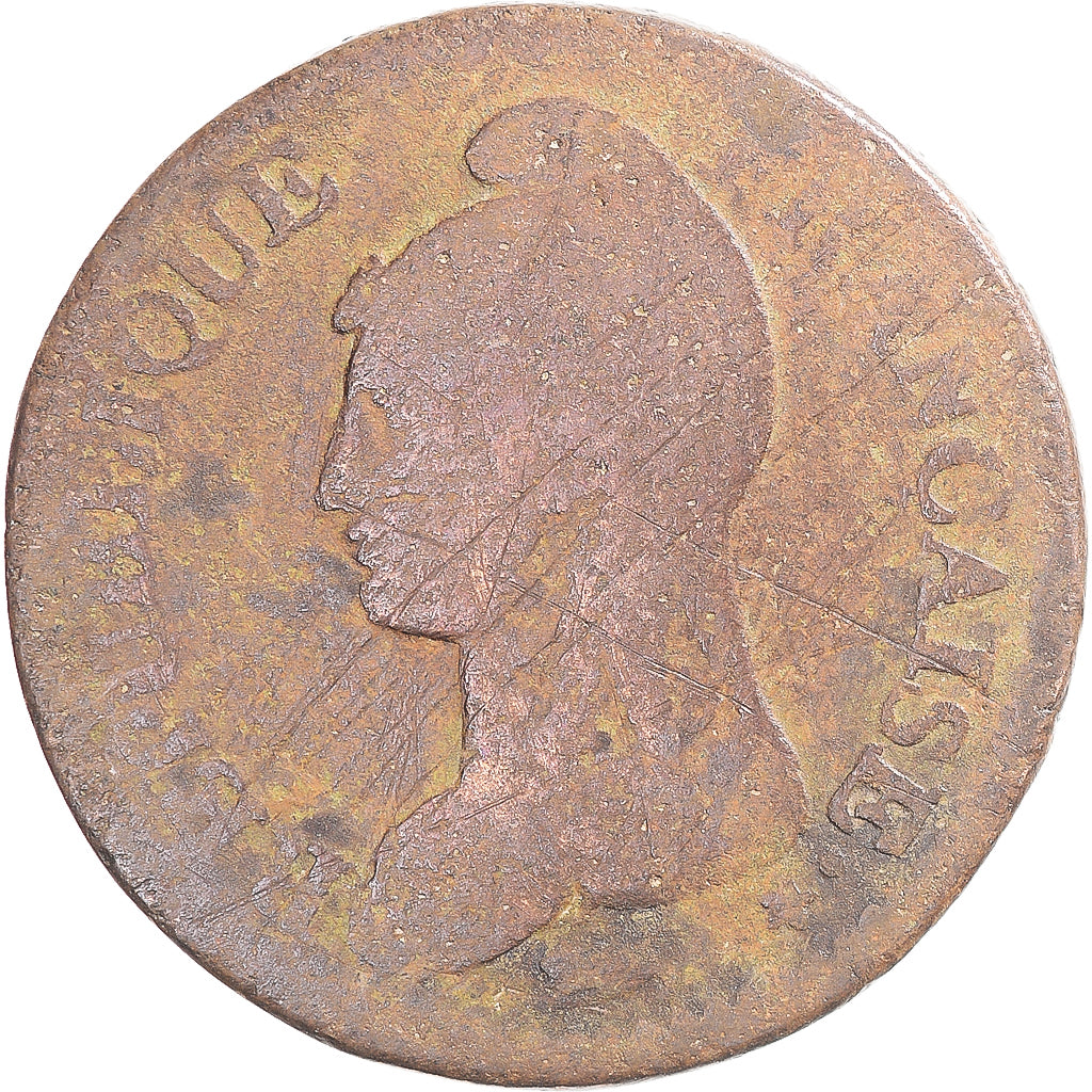 Coin, France, Dupré, Decime, AN 5, Paris, VF(20-25), Copper, Gadoury:187