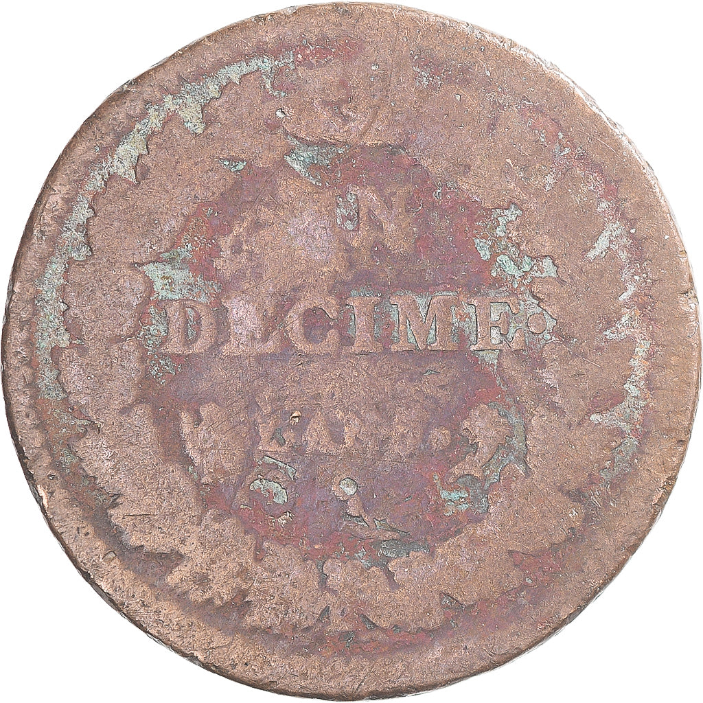 Coin, France, Dupré, Decime, AN 5 ?, VF(20-25), Copper, Gadoury:187