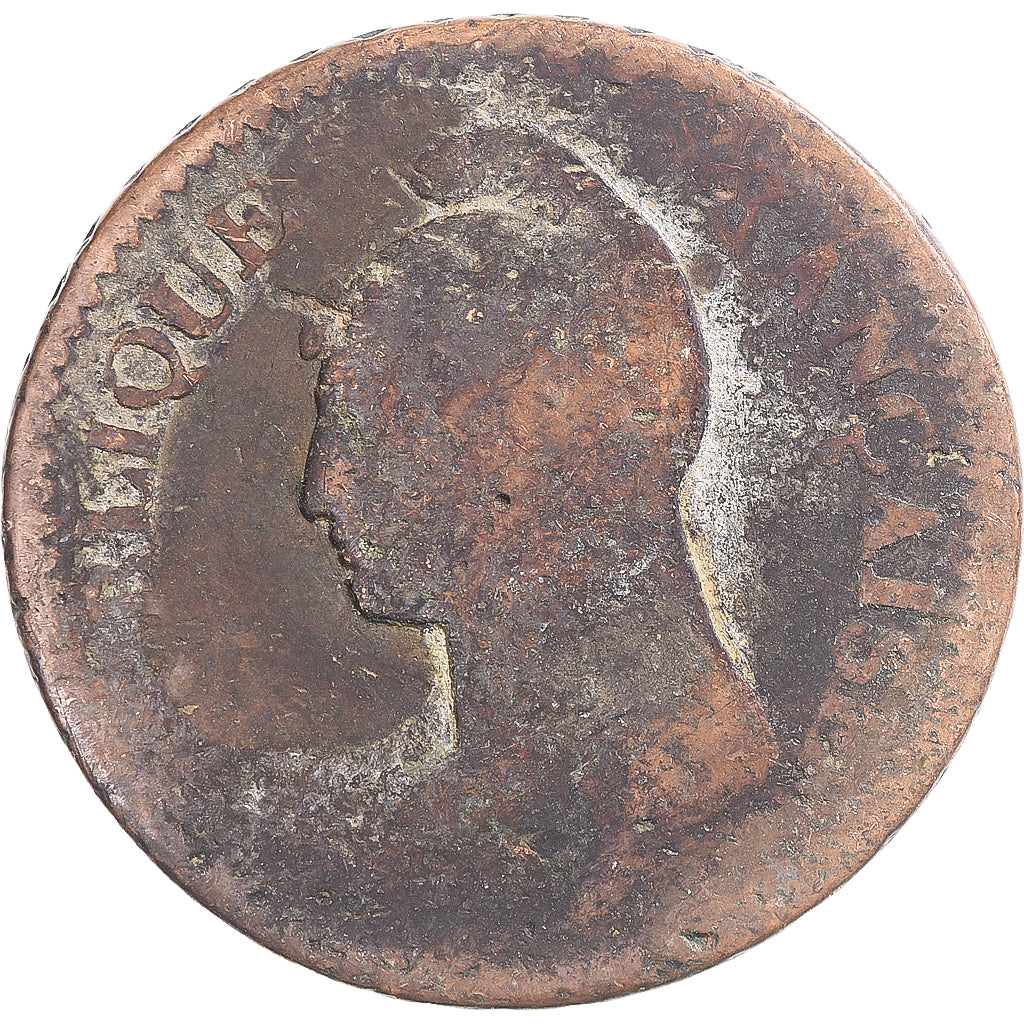 Moeda, França, Dupré, Decime, Metz, F(12-15), Cobre, Gadoury:187a