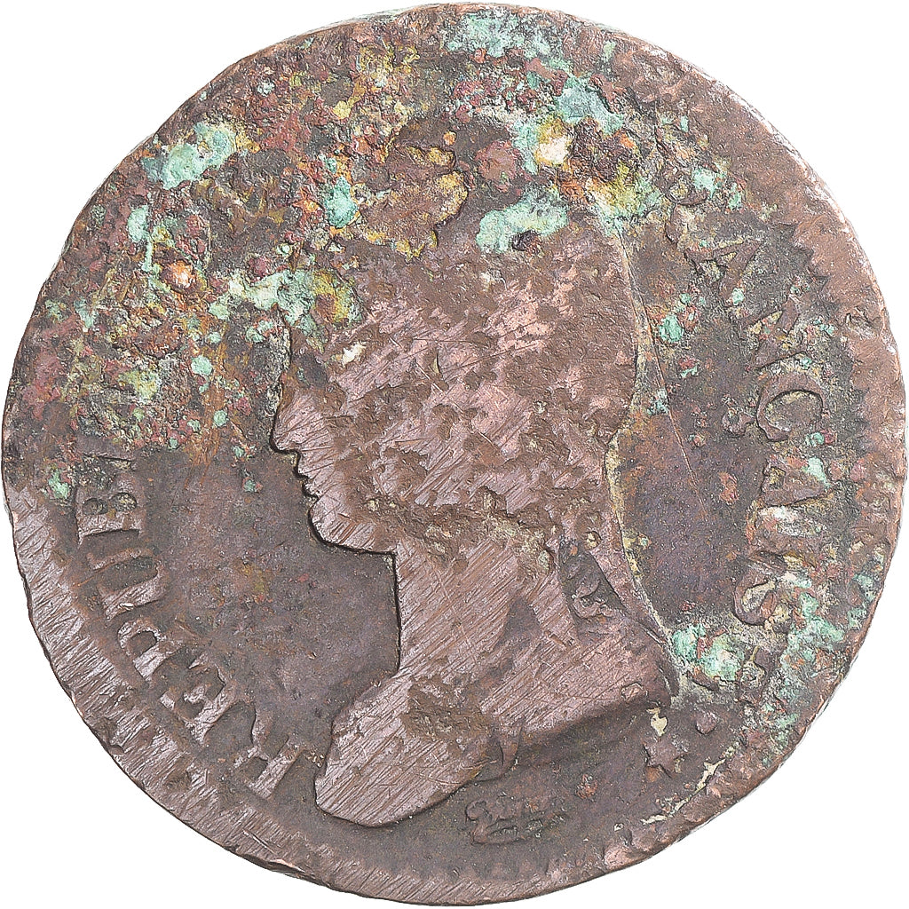 Coin, France, Dupré, Decime, AN 8/5 ?, Metz, F(12-15), Copper, Gadoury:187a