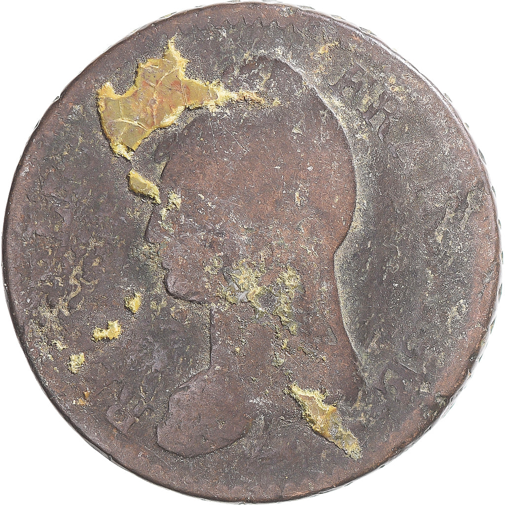 Coin, France, Dupré, Decime, AN 8, Metz, F(12-15), Copper, Gadoury:187a
