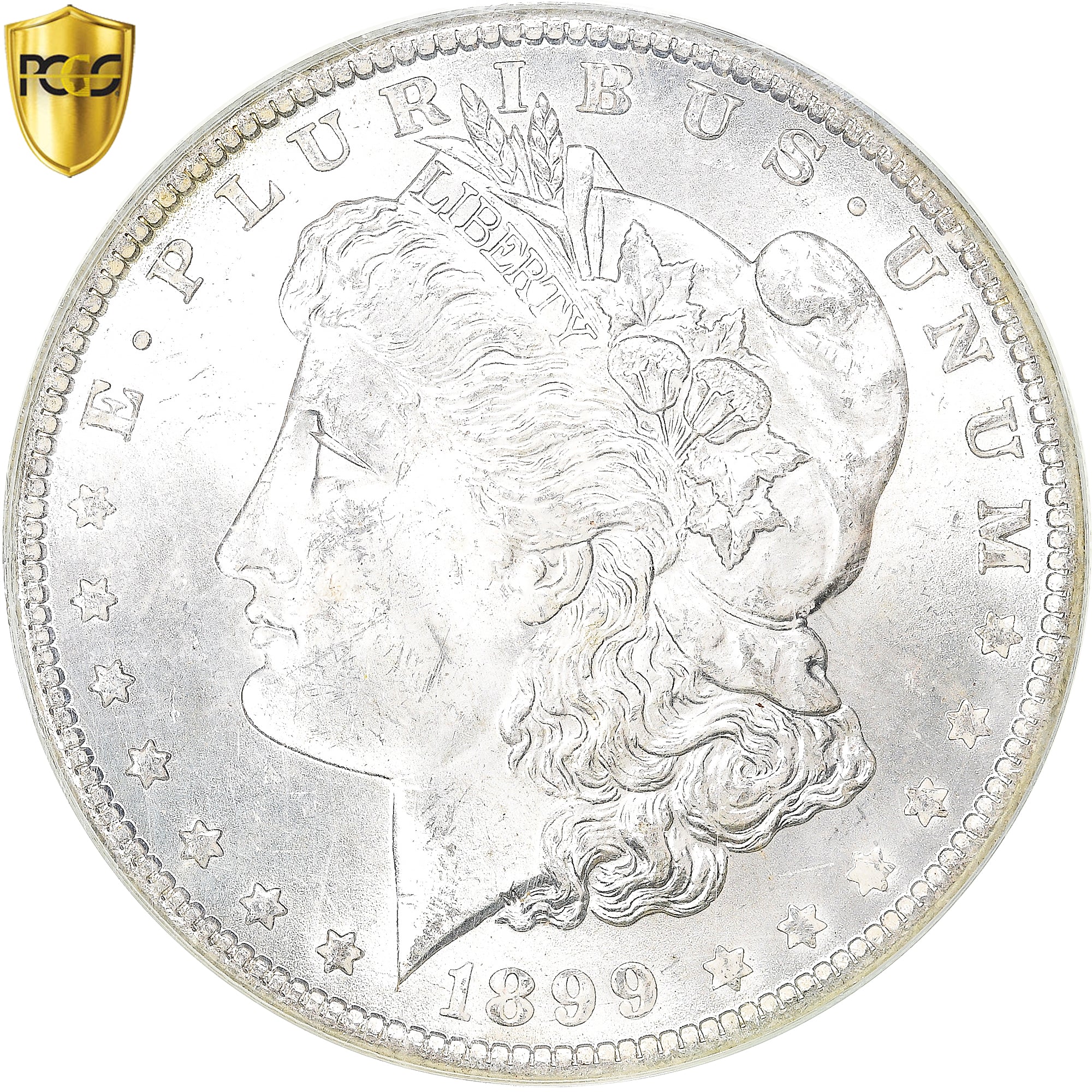 Coin, United States, Morgan dollar, 1899, U.S. Mint, New Orleans, PCGS, MS64