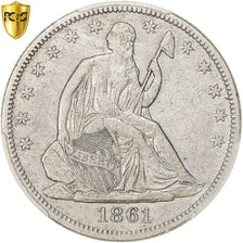 Coin, United States, Seated Liberty Half Dollar, 1861, U.S. Mint, Philadelphia