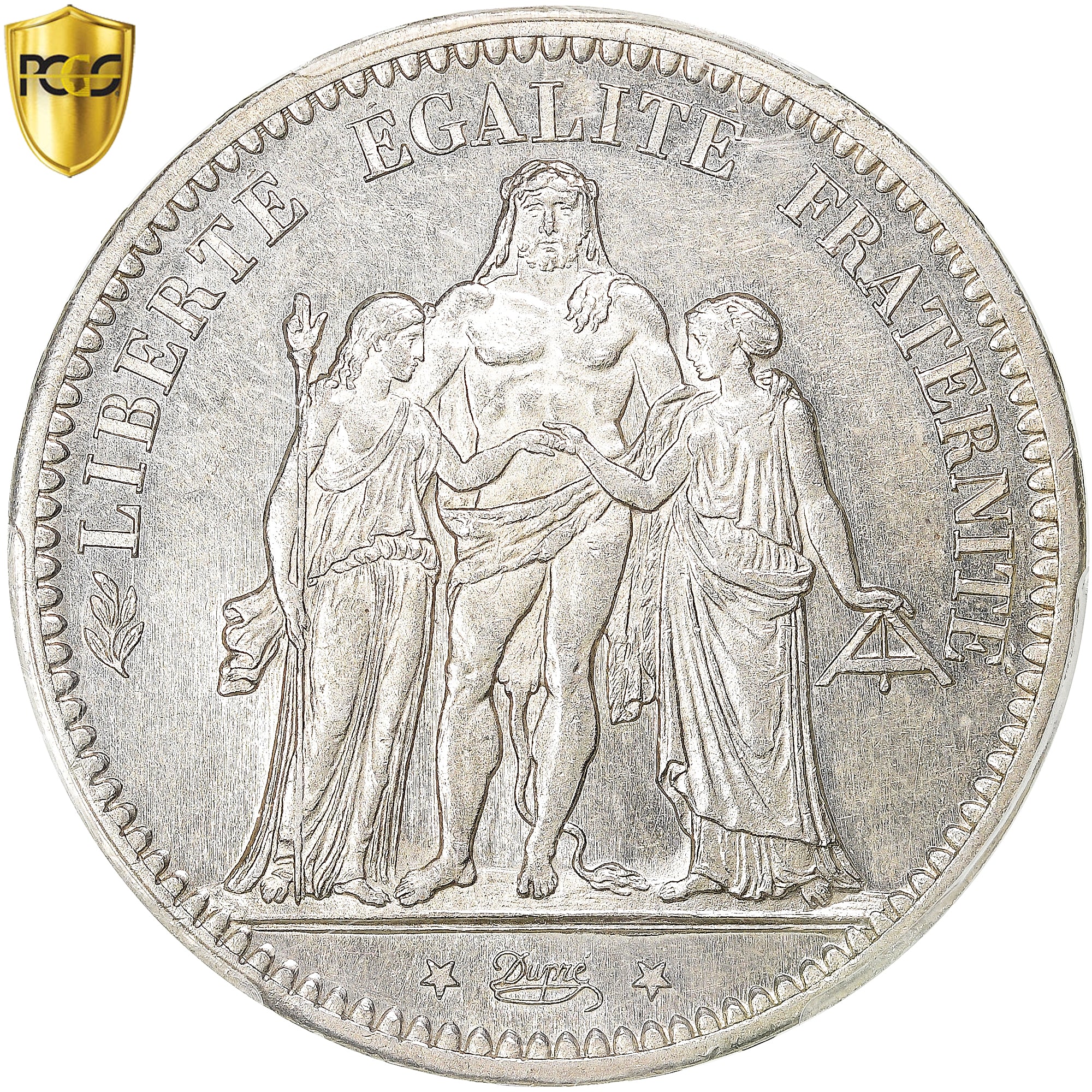Coin, France, Hercule, 5 Francs, 1873, Paris, PCGS, MS63, MS(63), Silver
