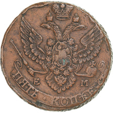 Coin, Russia, Catherine II, 5 Kopeks, 1792, Ekaterinbourg, AU(55-58), Copper