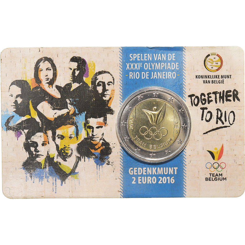 Belgium, 2 Euro, Olympic Games, 2016, Monnaie royale de Belgique, BU, MS(65-70)