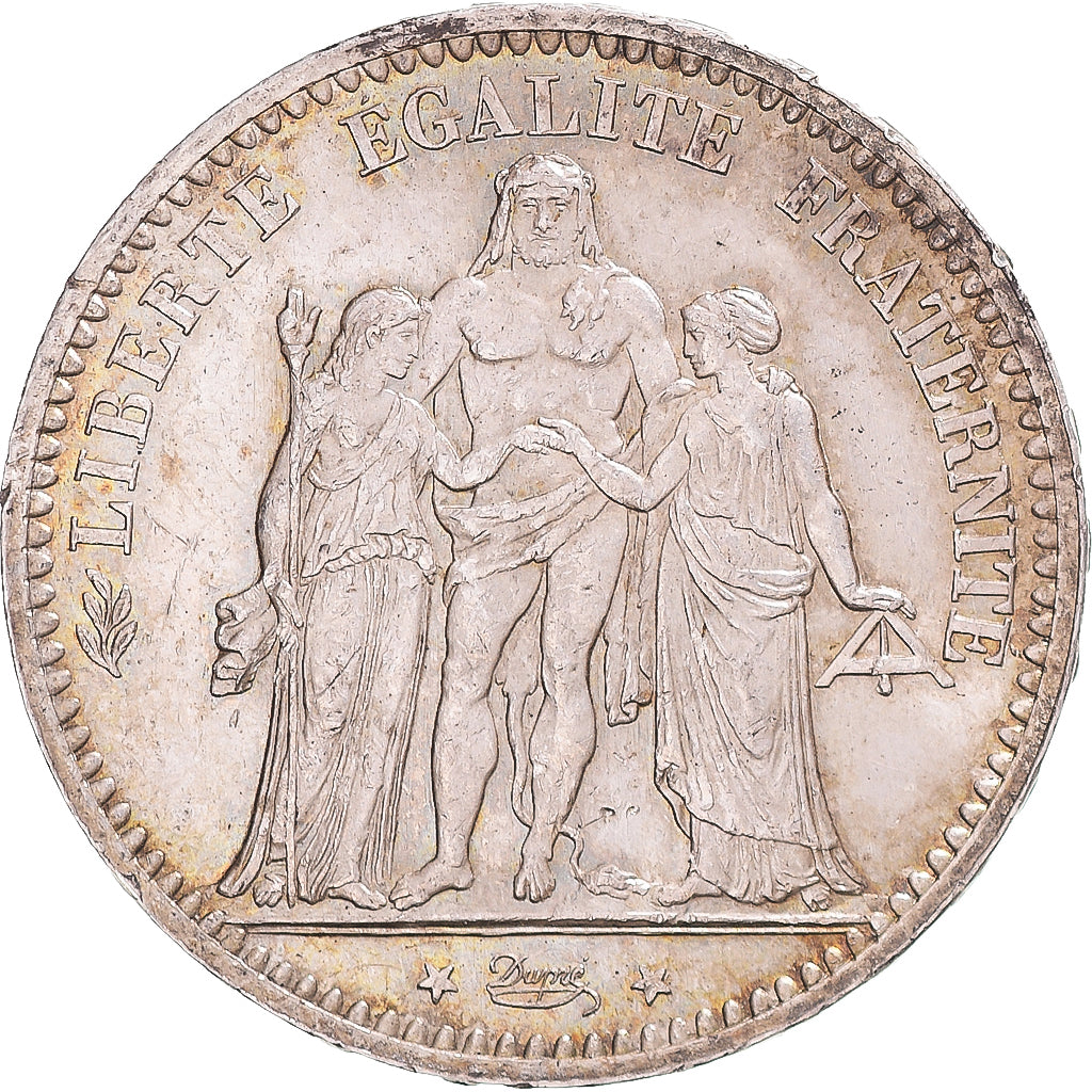 Moeda, França, Hercule, 5 Francs, 1873, Paris, AU(55-58), Prata, KM:820.1