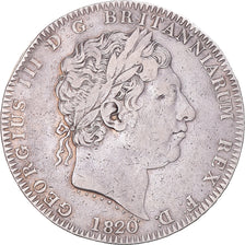 Coin, Great Britain, George III, Crown, 1820, London, VF(30-35), Silver, KM:675