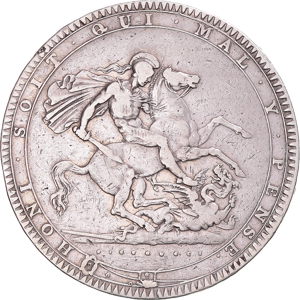Coin, Great Britain, George III, Crown, 1820, London, VF(30-35), Silver, KM:675