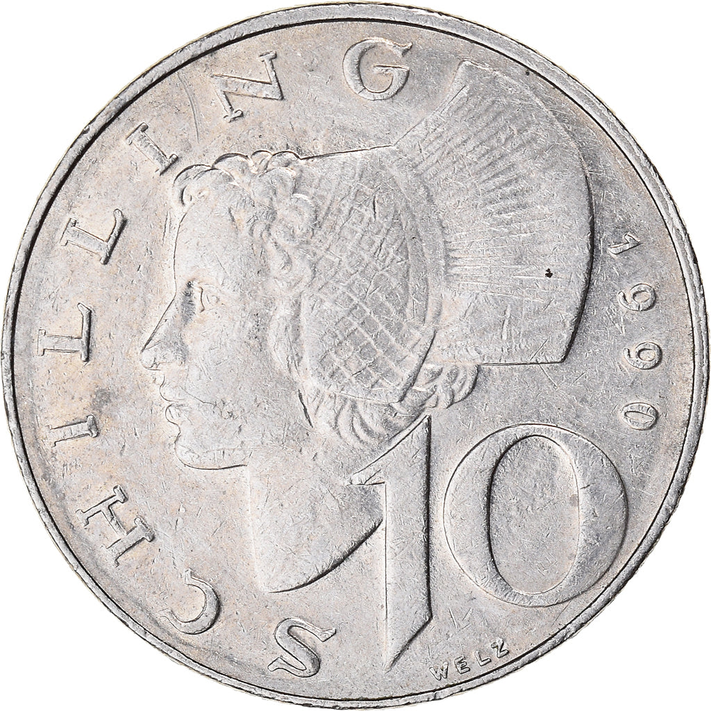 Coin, Austria, 10 Schilling, 1990
