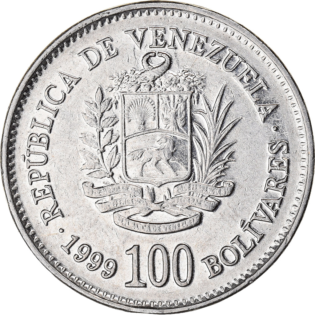 Münze, Venezuela, 100 Bolivares, 1999