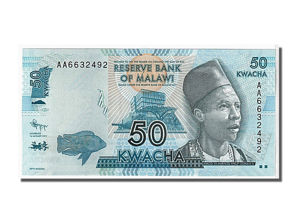 Geldschein, Malawi, 50 Kwacha, 2012, KM:58, UNZ